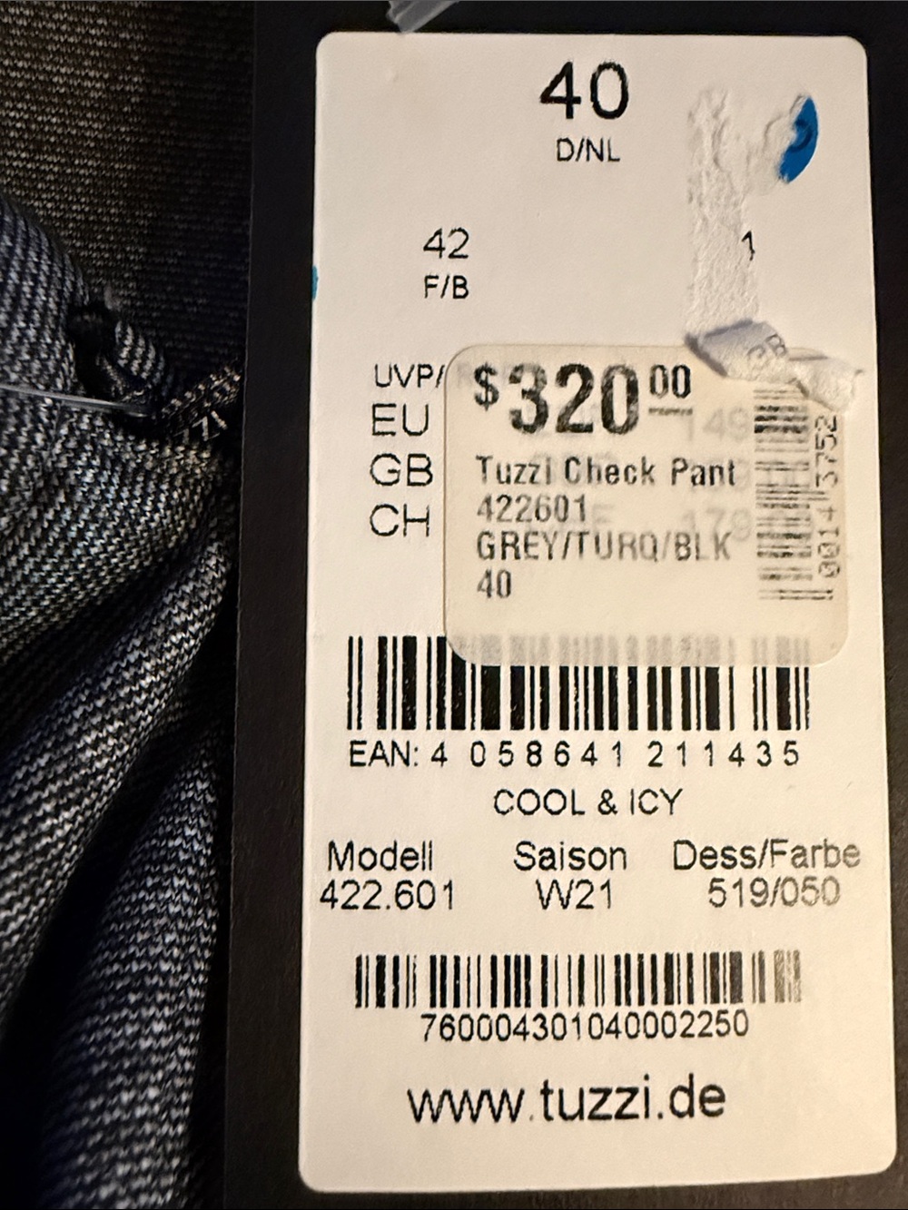 Tuzzi | Check Pant - Picture 8 of 8
